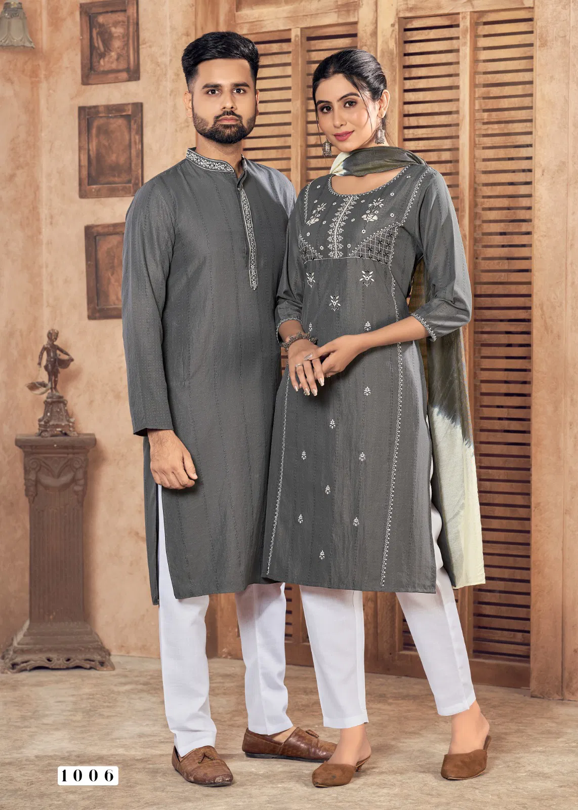 Royal Couple V 13 Embroidery Couple Wear Readymade Suits